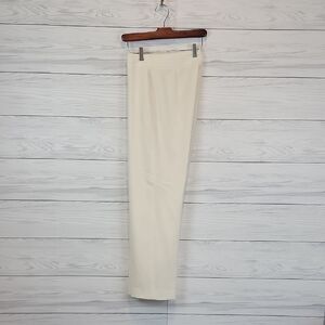 Josephine Essentials Dress Pants Cream Wide Straight-Leg Womens Size 8